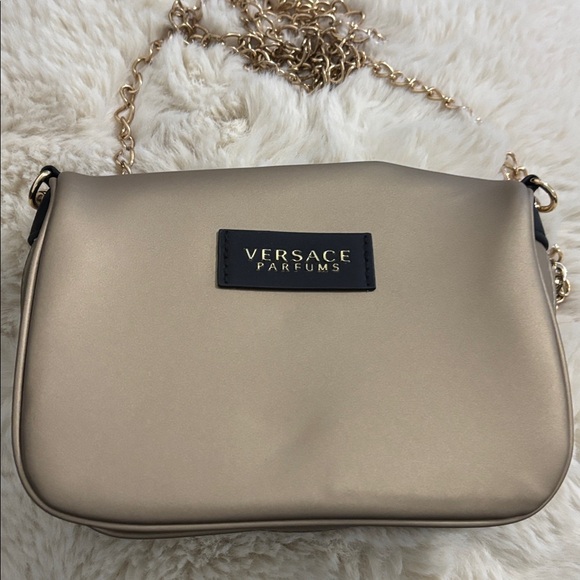 Versace Fragrance Gold Clutch Shoulder Crossbody Handbag Purse Pouch Bag - Picture 3 of 15